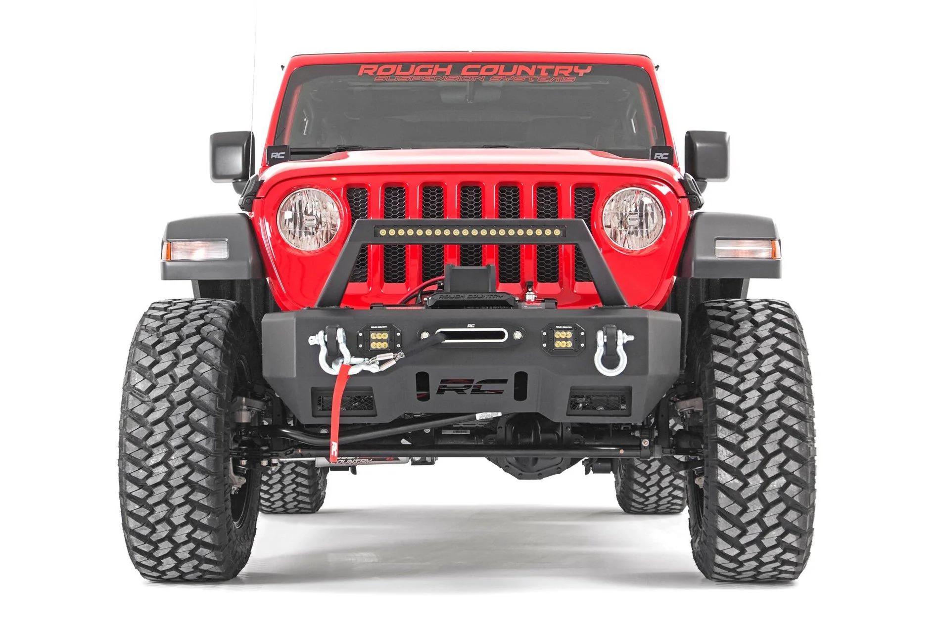 Jeep Wrangler JL Rough Country Stubb Winch Bumper JL BUMPER1