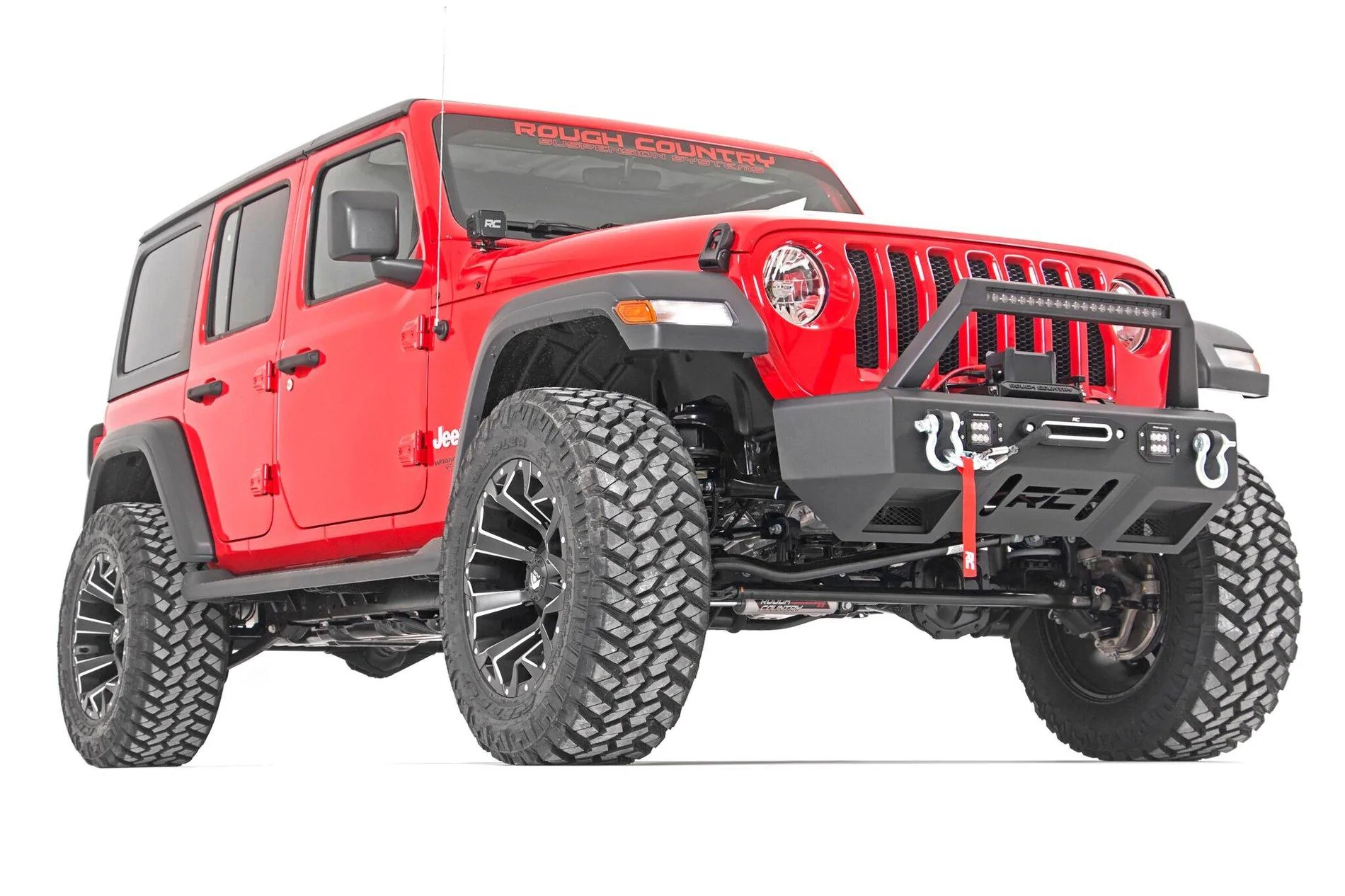 Jeep Wrangler JL Rough Country Stubb Winch Bumper JL BUMPER2
