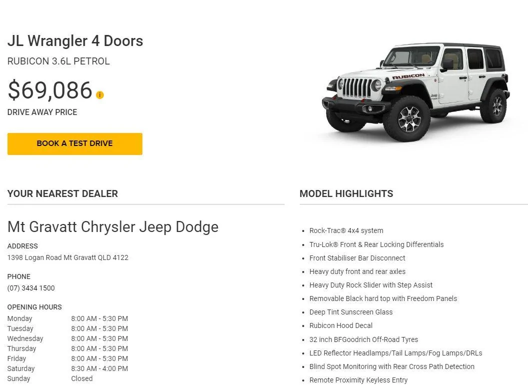 Jeep Wrangler JL JL Wrangler Australia JEEP