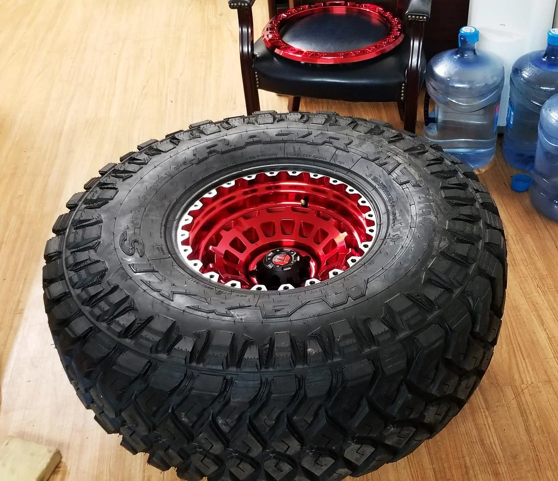 Jeep Wrangler JL 2 Door Mojito Rubi threaded inserts installed, tire mounted