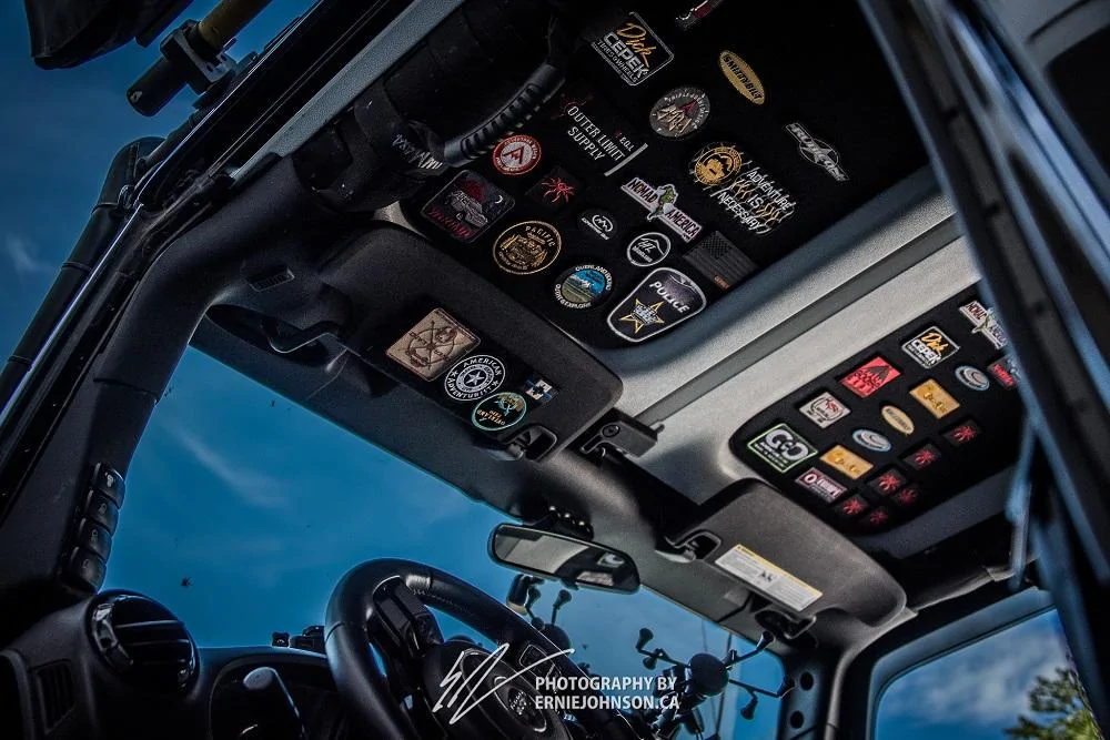 Jeep Wrangler JL Hardtop headliner Velcro patches