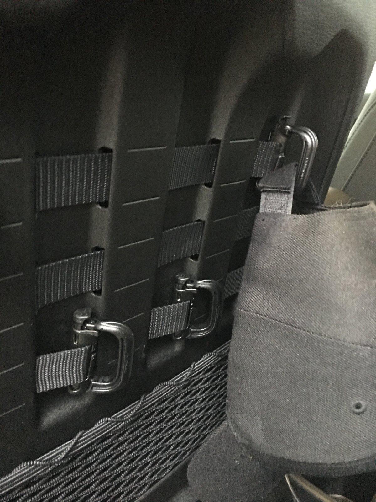Jeep Wrangler JL Molle seat back clips. 62354645-8450-4BA6-8305-03A9BA80D2ED