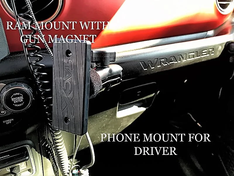 Jeep Wrangler JL Simple and cheap phone mount jl04