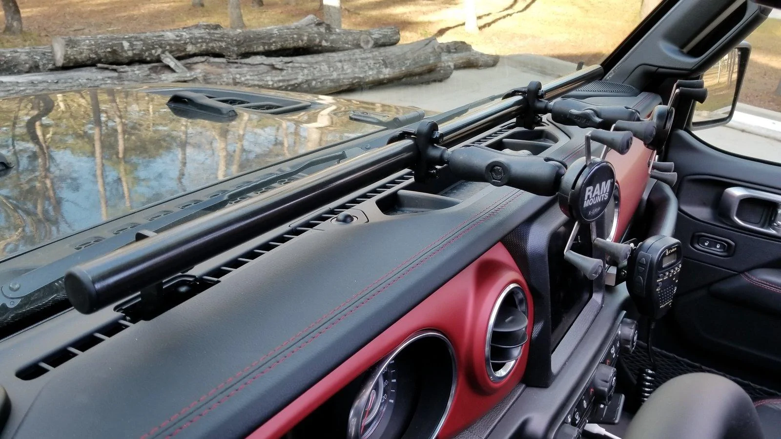 Jeep Wrangler JL Ram Mount for Passenger Grab Handle Accessory Mount Bar - Sid