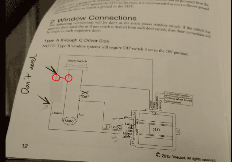 Jeep Wrangler JL Window Auto up modification 535T wiring