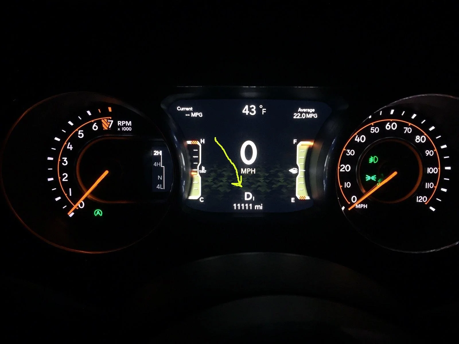 Jeep Wrangler JL Gear indicator for automatic Img_1359