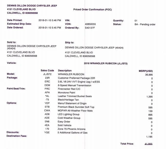 Jeep Wrangler JL [CLOSED] 2/19/18 TRACKING OPEN FOR 60 ORDERS POC