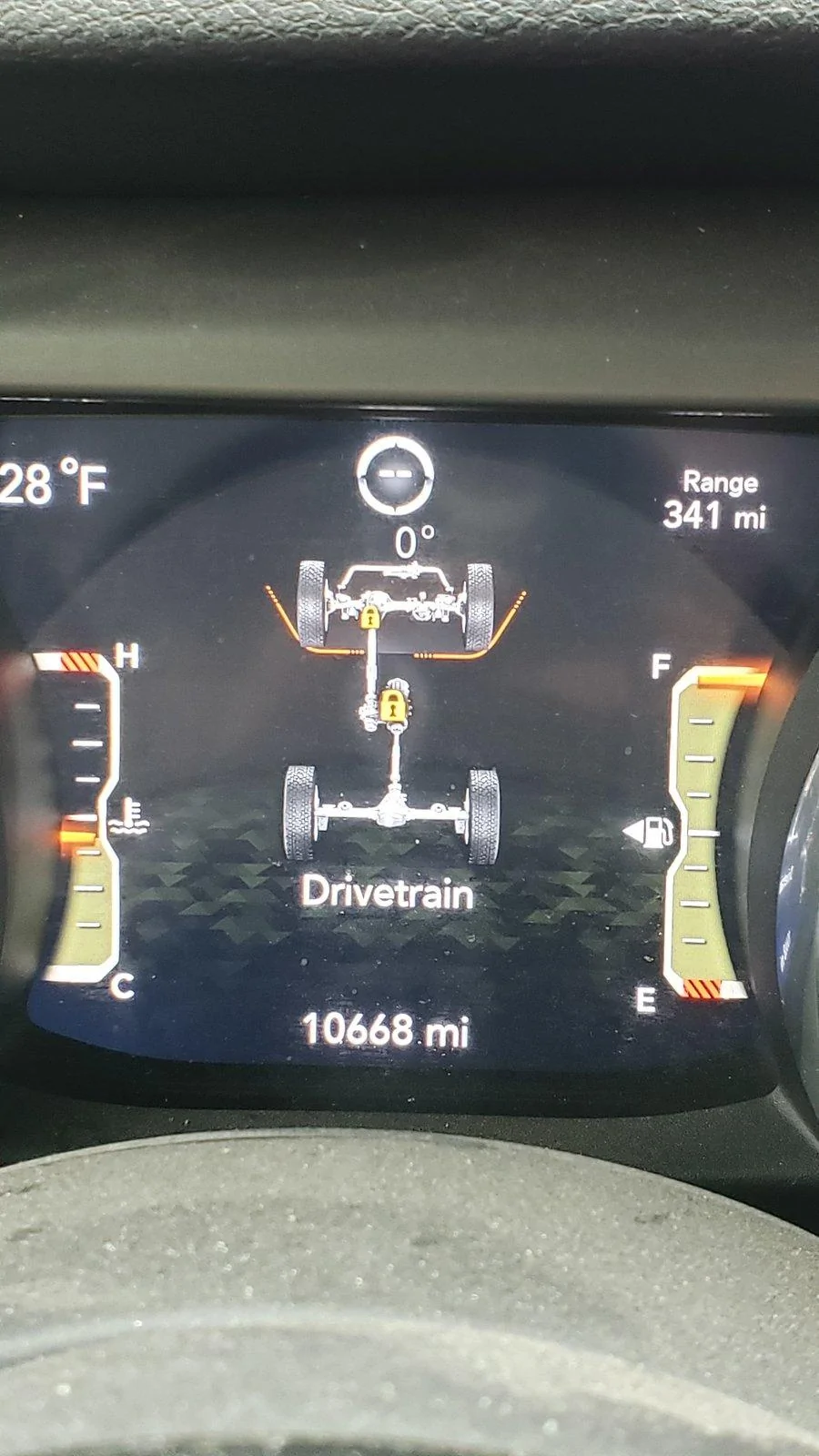 Jeep Wrangler JL Lock symbols on powertrain. 20190217_144056
