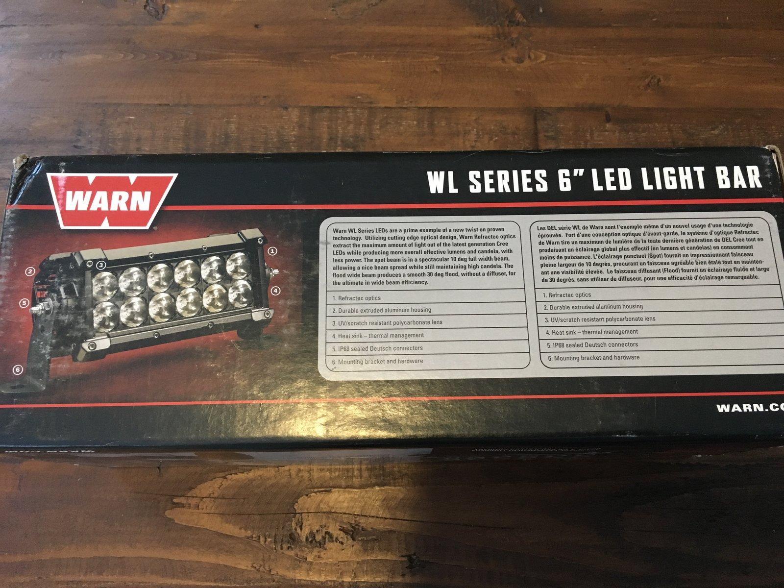 Jeep Wrangler JL Warn WL Series 6” LED Light Bar - Brand New 3AA9F659-6285-4DF2-8519-D8D02FDCDDEC