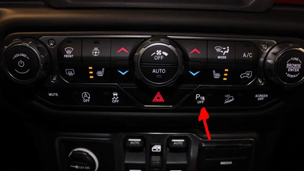 Jeep Wrangler JL Front parking sensors not working park sense button