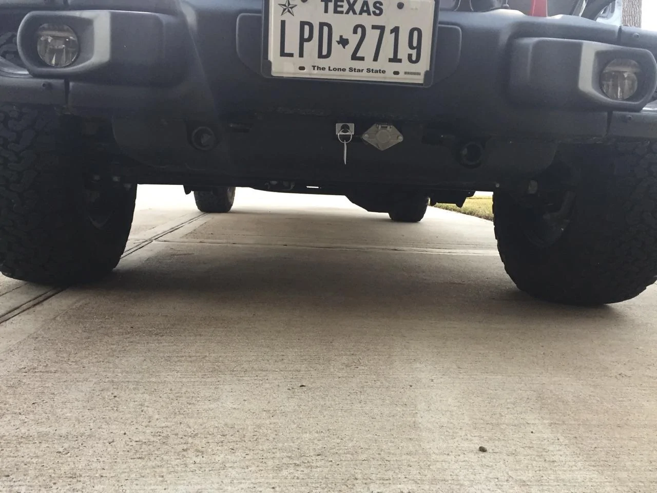 Jeep Wrangler JL Hitch mounted winch frontto