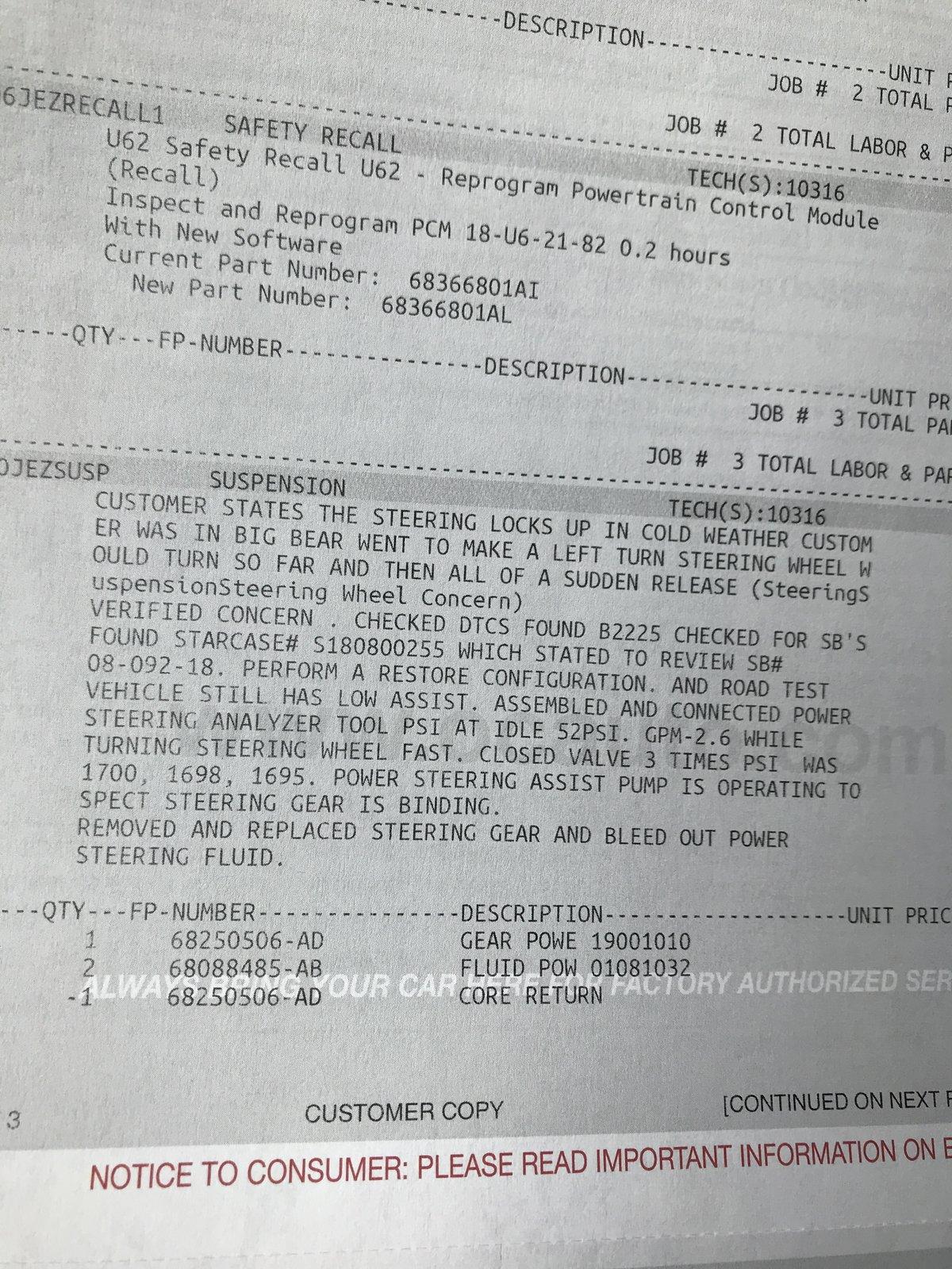 Jeep Wrangler JL Steering locked up at 70mph. 06A007E8-95AF-4A42-A76C-76D4744713CD