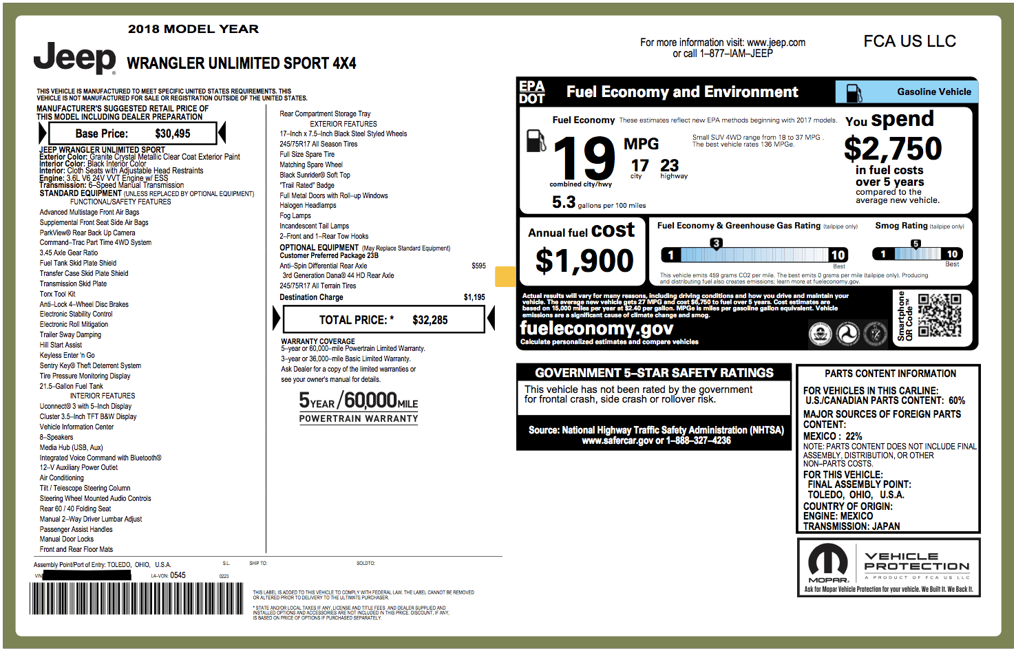 Jeep Wrangler JL Automatic Sticker and Build Sheet tracking Screen Shot 2018-02-25 at 9.02.34 AM