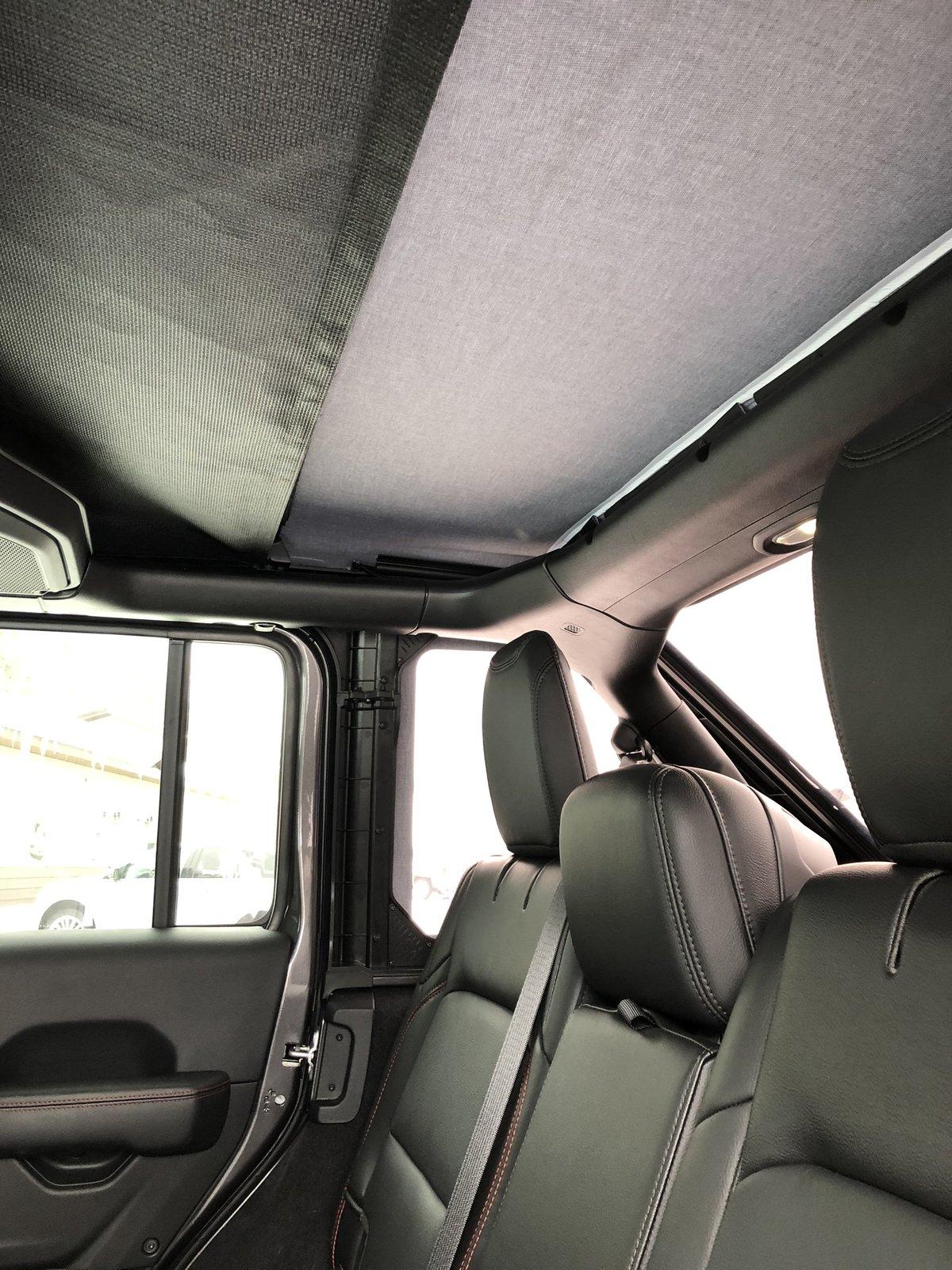 Jeep Wrangler JL Sailcloth (Black Diamond) Trektop Installed Trek 7