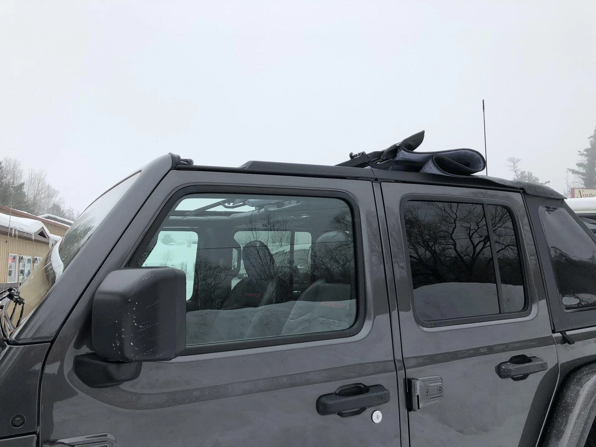 Jeep Wrangler JL Sailcloth (Black Diamond) Trektop Installed Trek 10