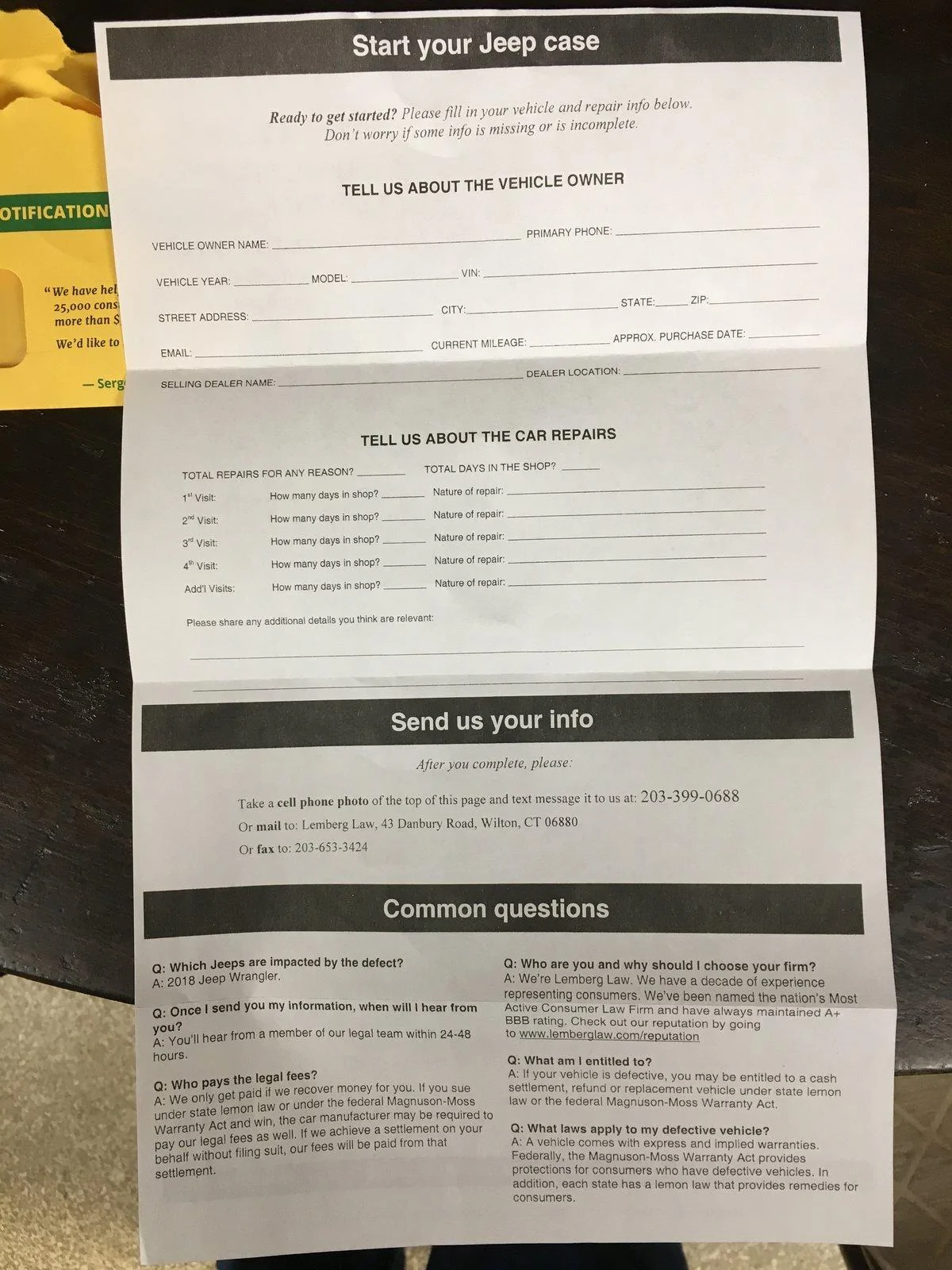Jeep Wrangler JL Got this in the mail today 7D8618FF-1D21-40A9-ACFE-DE98CEACC40D
