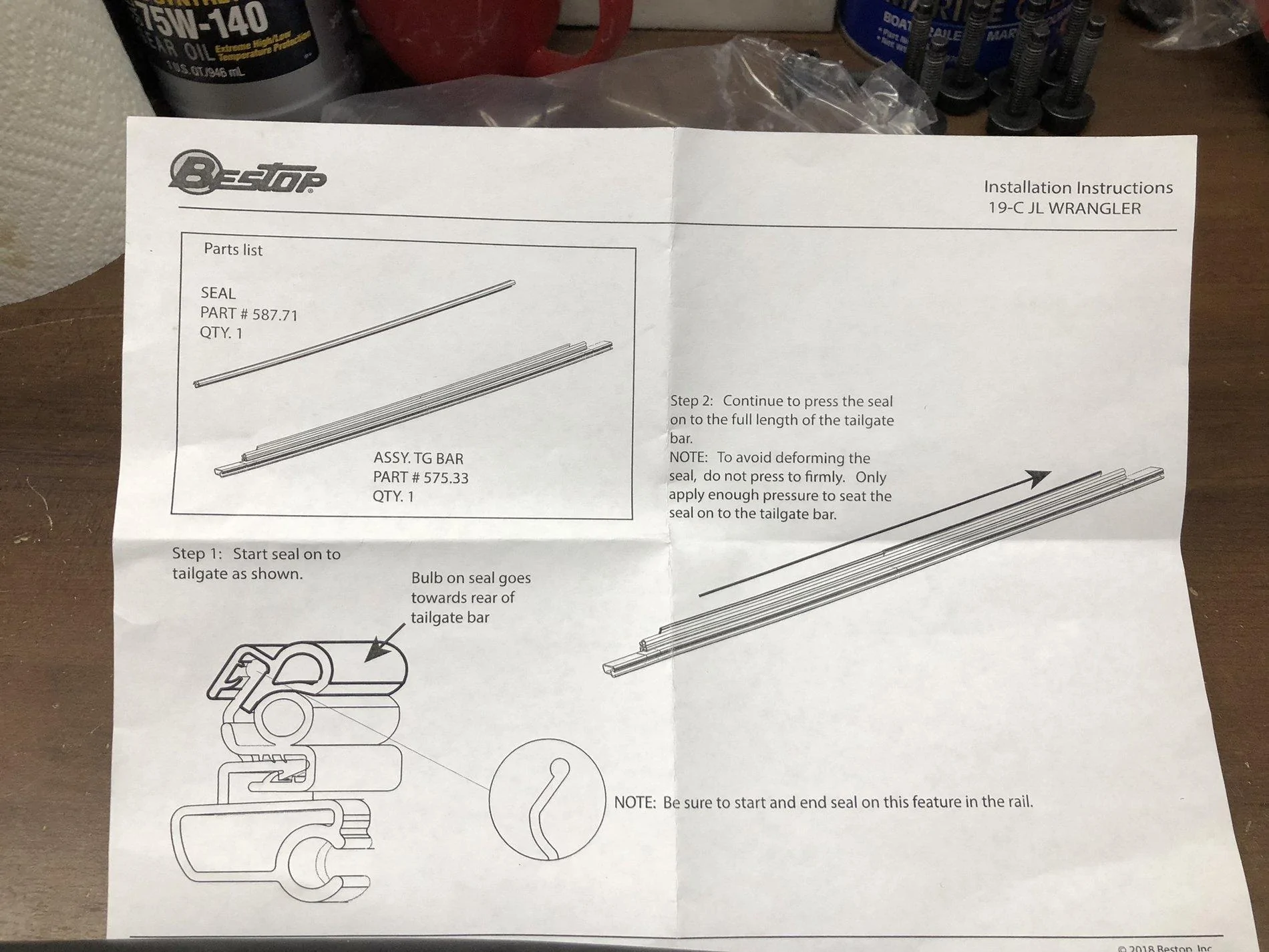 Jeep Wrangler JL Sailcloth (Black Diamond) Trektop Installed trekseal1