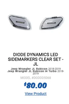 Jeep Wrangler JL Diode Dynamics new LED Side Marker Lights Clear-Side-Marker-Cat-pic-1