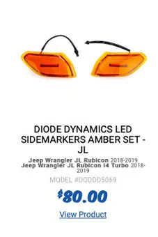 Jeep Wrangler JL Diode Dynamics new LED Side Marker Lights Amber-Side-Marker-Cat-pic-1