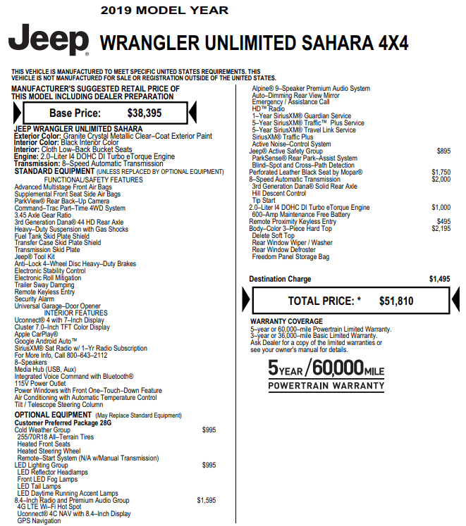 Jeep Wrangler JL Ordered and Delivered 22 days! Window Sticker.PNG