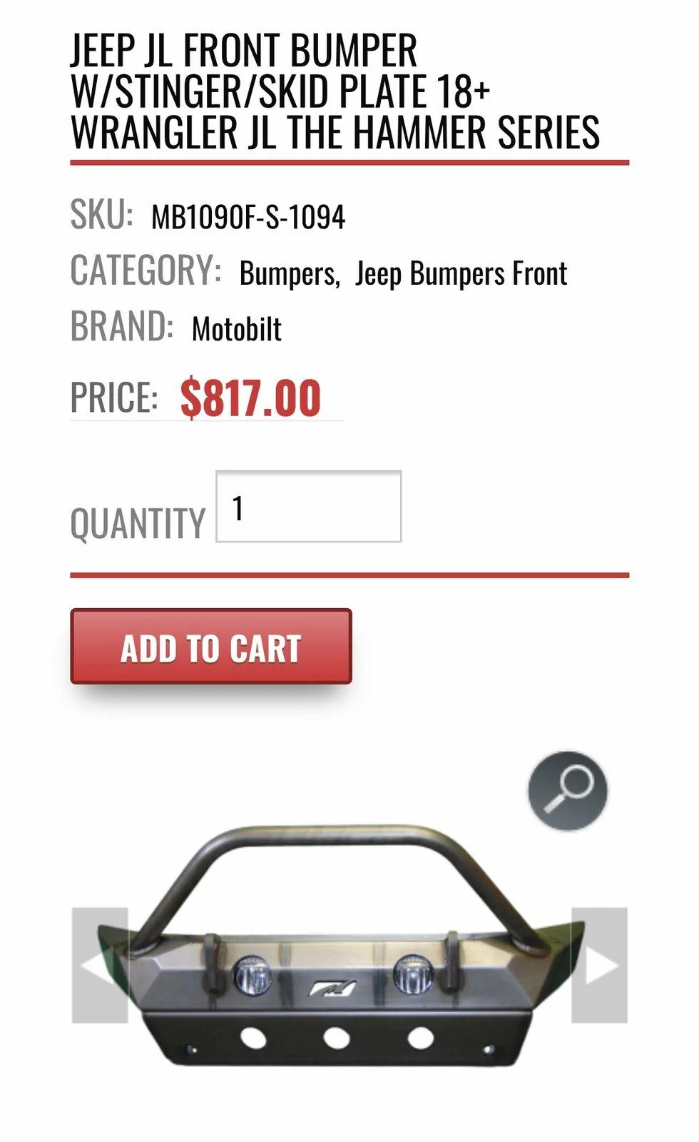 Jeep Wrangler JL Non-Winch Front Bumper Options 1EDC798D-1D13-44FB-8A4F-4ADD3A081DB7