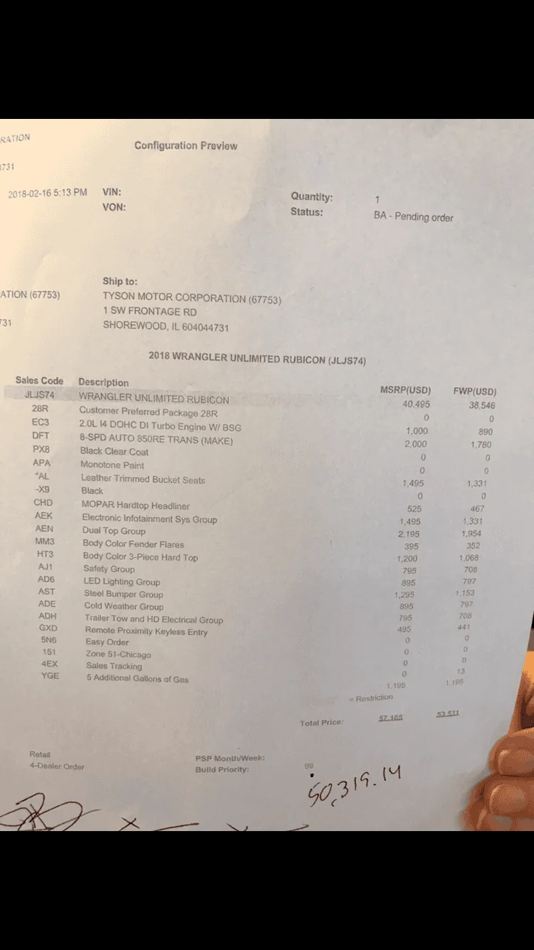 Jeep Wrangler JL Difference MSRP and dealer invoice 5B24E0FC-C34B-4000-893B-2BB32AC726D6