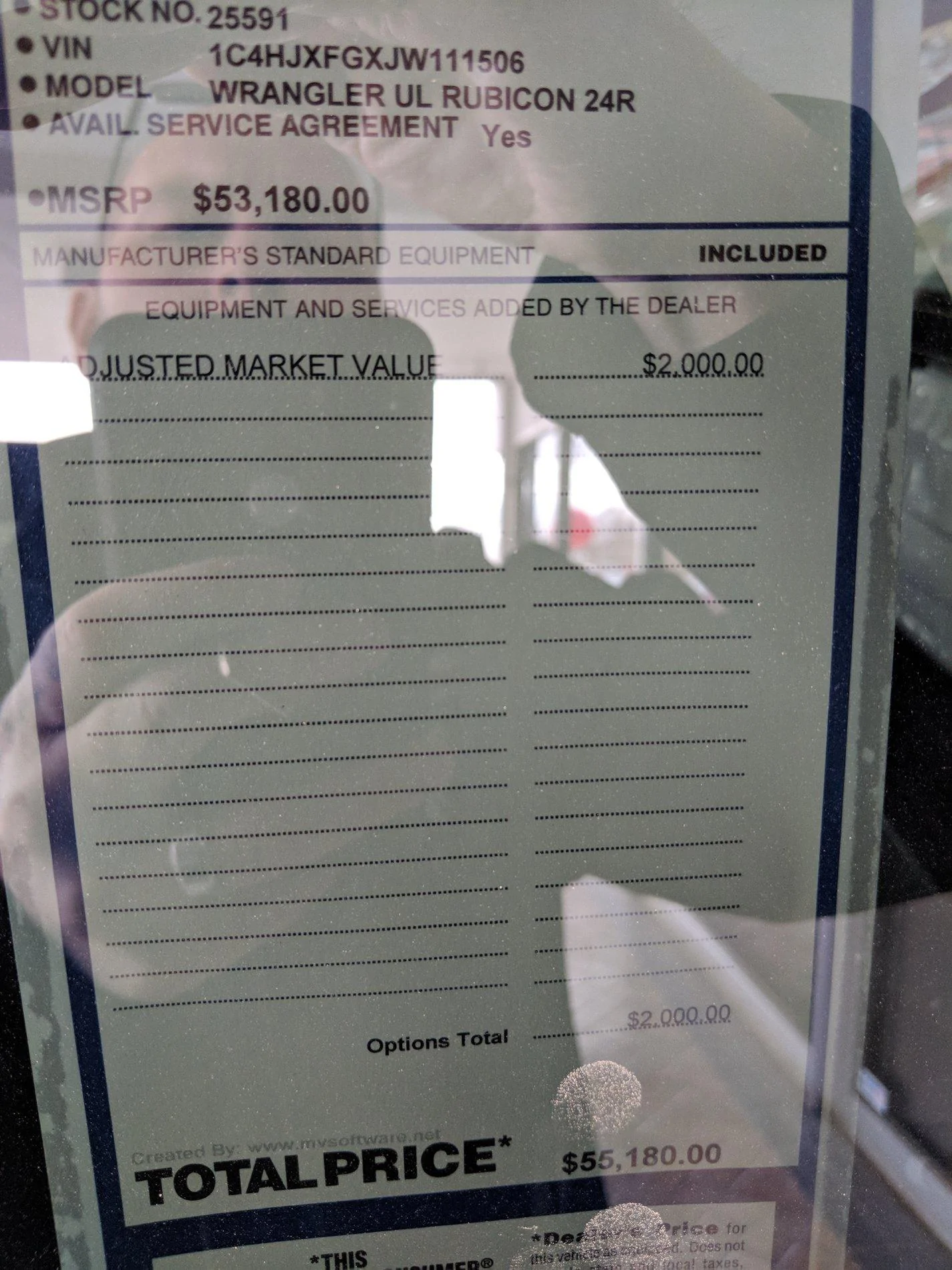Jeep Wrangler JL Paying MSRP IMG_20180228_122026