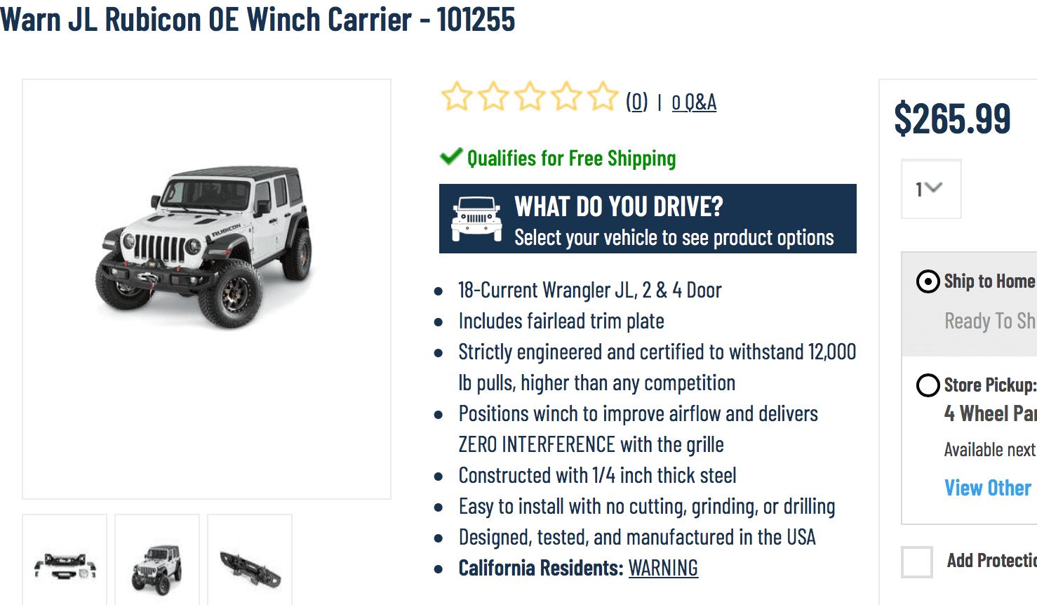 Jeep Wrangler JL Winch Mount for Plastic Bumper Screen Shot 2019-03-29 at 7.40.37 AM