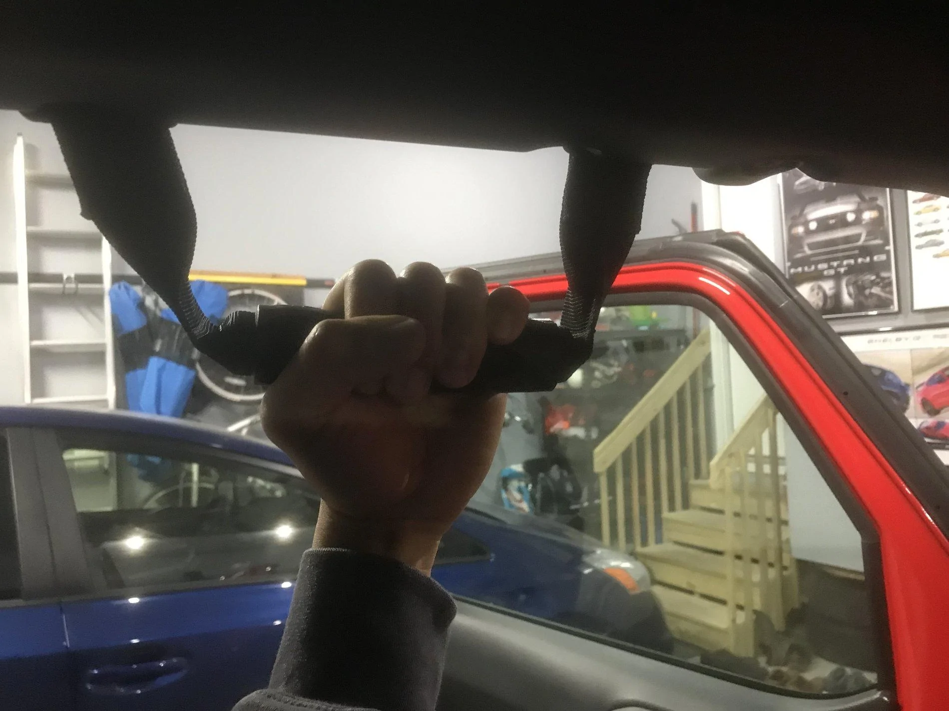 Jeep Wrangler JL OEM Grab Handles installed IMG_4193
