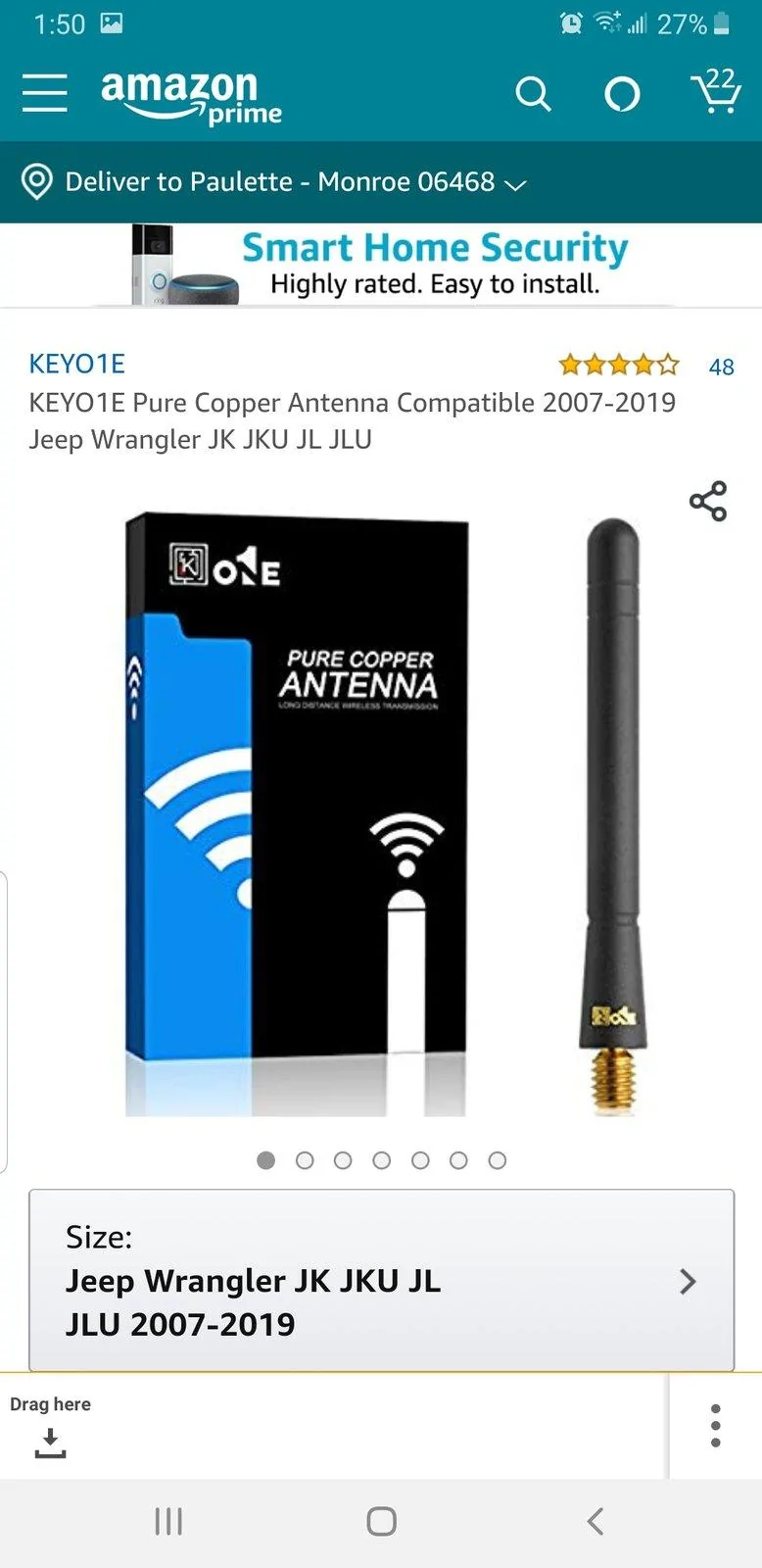 Jeep Wrangler JL Mini antenna? Screenshot_20190413-135020_Amazon Shopping