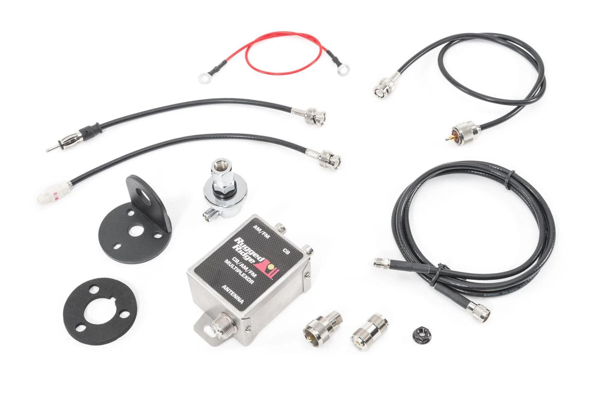 Jeep Wrangler JL Rugged Ridge CB/AM/FM kit Rugged_Ridge_CB_AM_FM_Antenna_Mount_Kit_05_17212.20