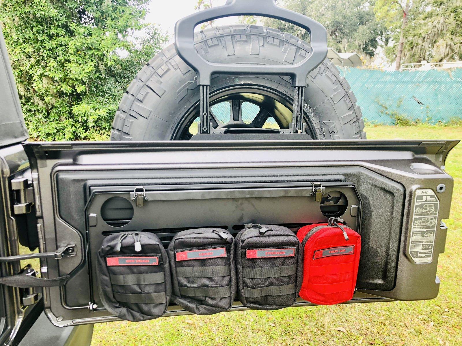 Jeep Wrangler JL Light-duty fold-up interior tailgate shelf. 40944FB7-6E3C-44B2-9741-25A8D76517BC
