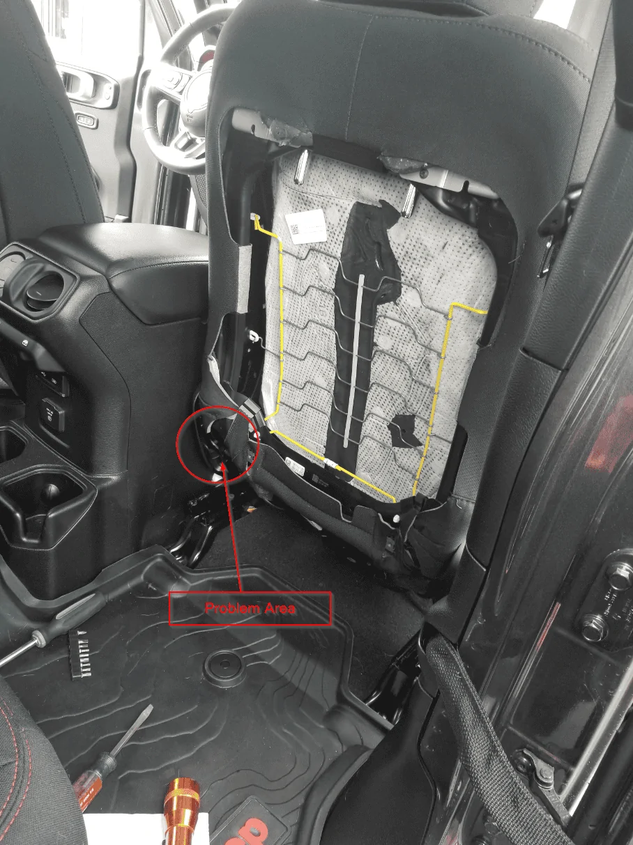 Jeep Wrangler JL Passengers side seat {filename}