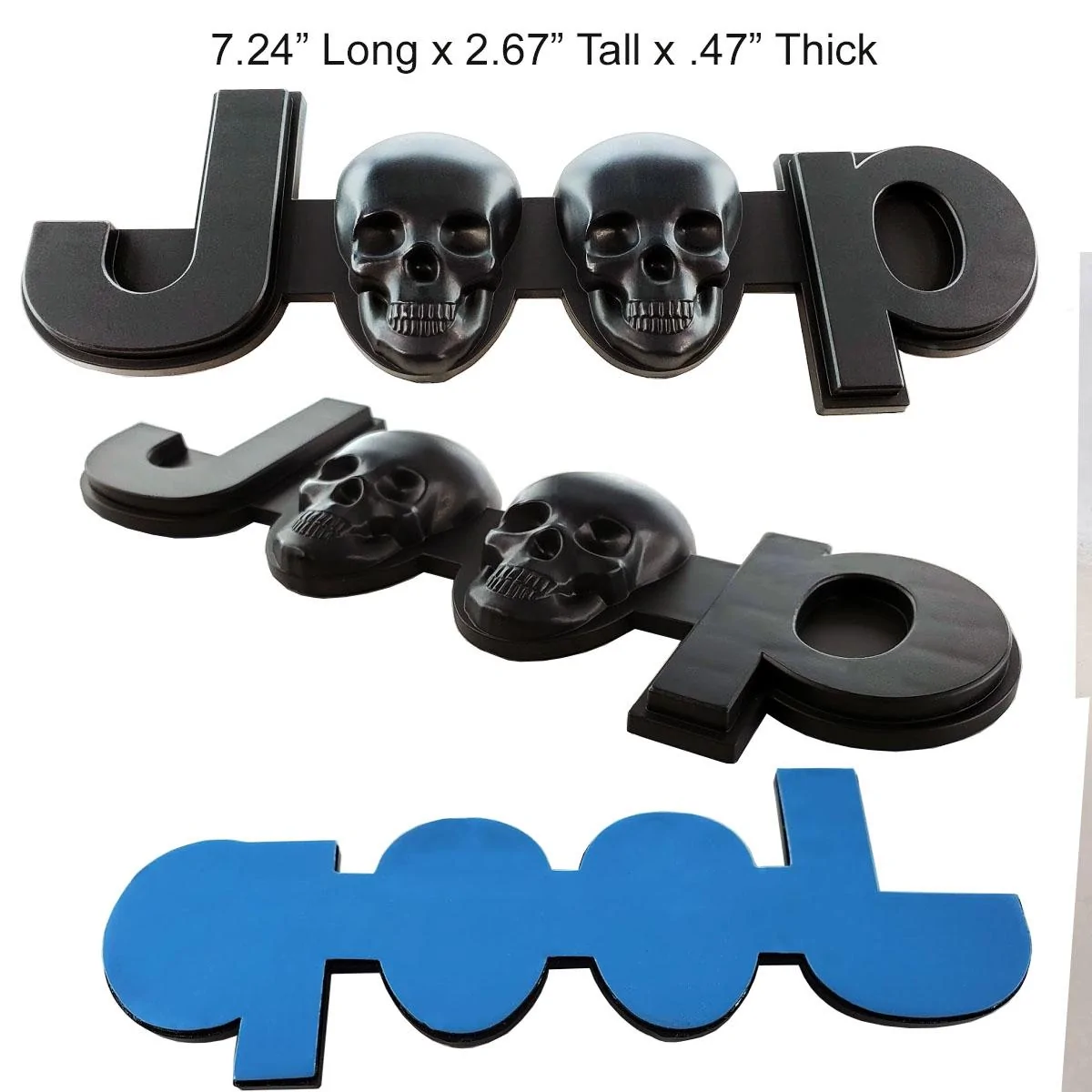 Jeep Wrangler JL NEW JEEP emblems with Skulls Large Jeep Skull emblem