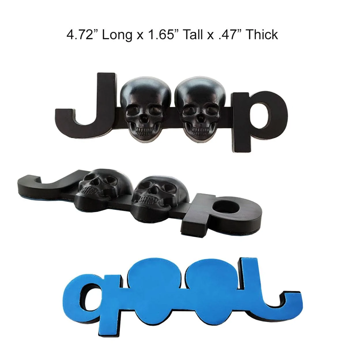 Jeep Wrangler JL NEW JEEP emblems with Skulls Small Jeep Skull emblem