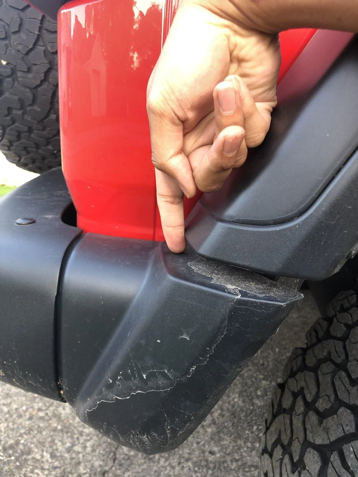 Jeep Wrangler JL Rainy 45-50 MPH collision last night IMG_1125