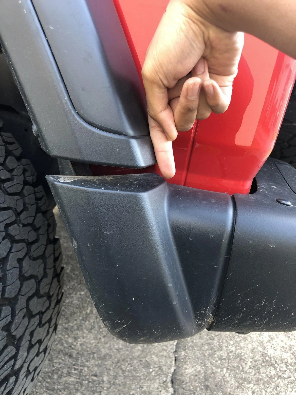 Jeep Wrangler JL Rainy 45-50 MPH collision last night IMG_1127