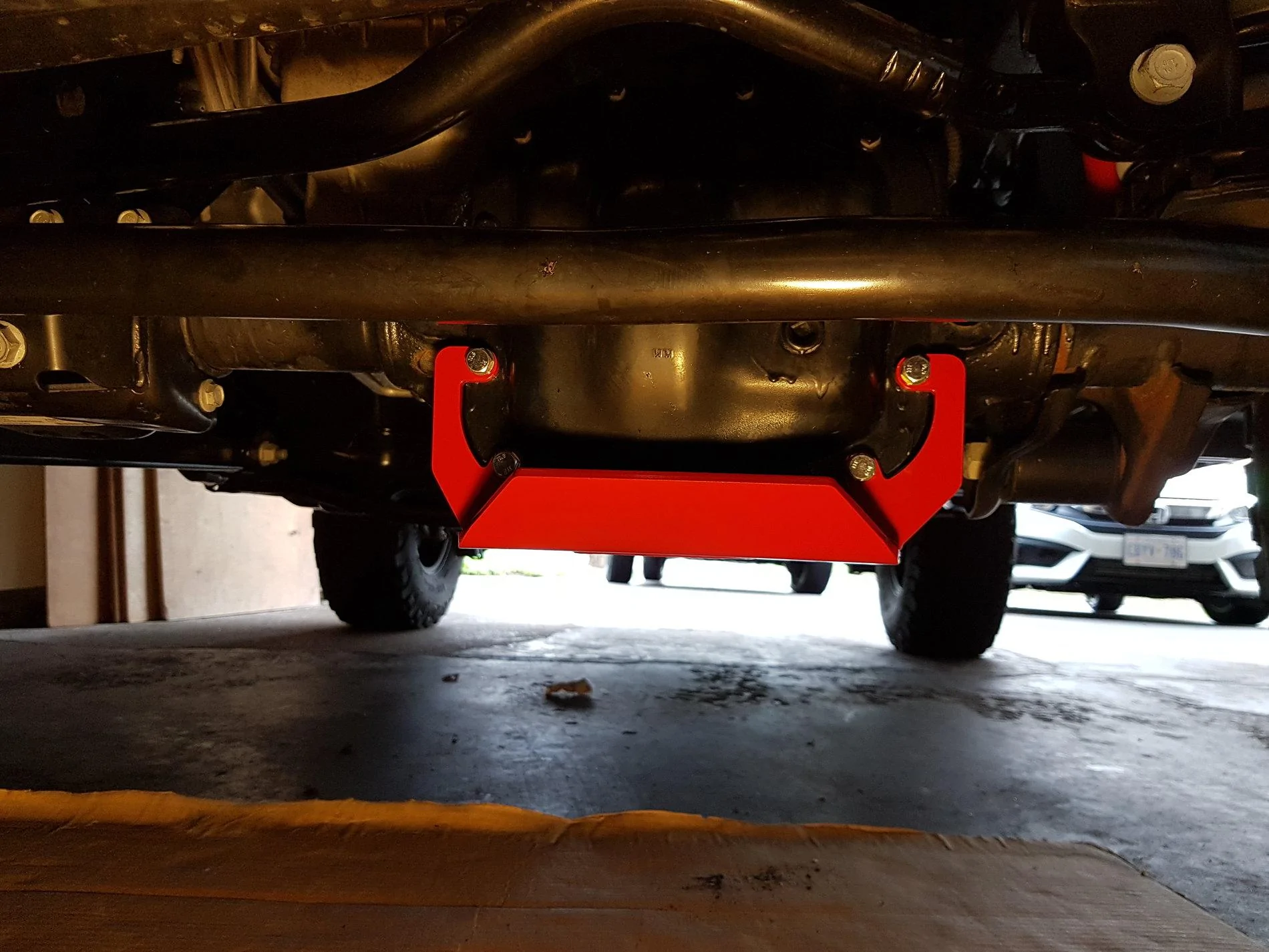 Jeep Wrangler JL Rancho differential glide plate install 20190510_124812