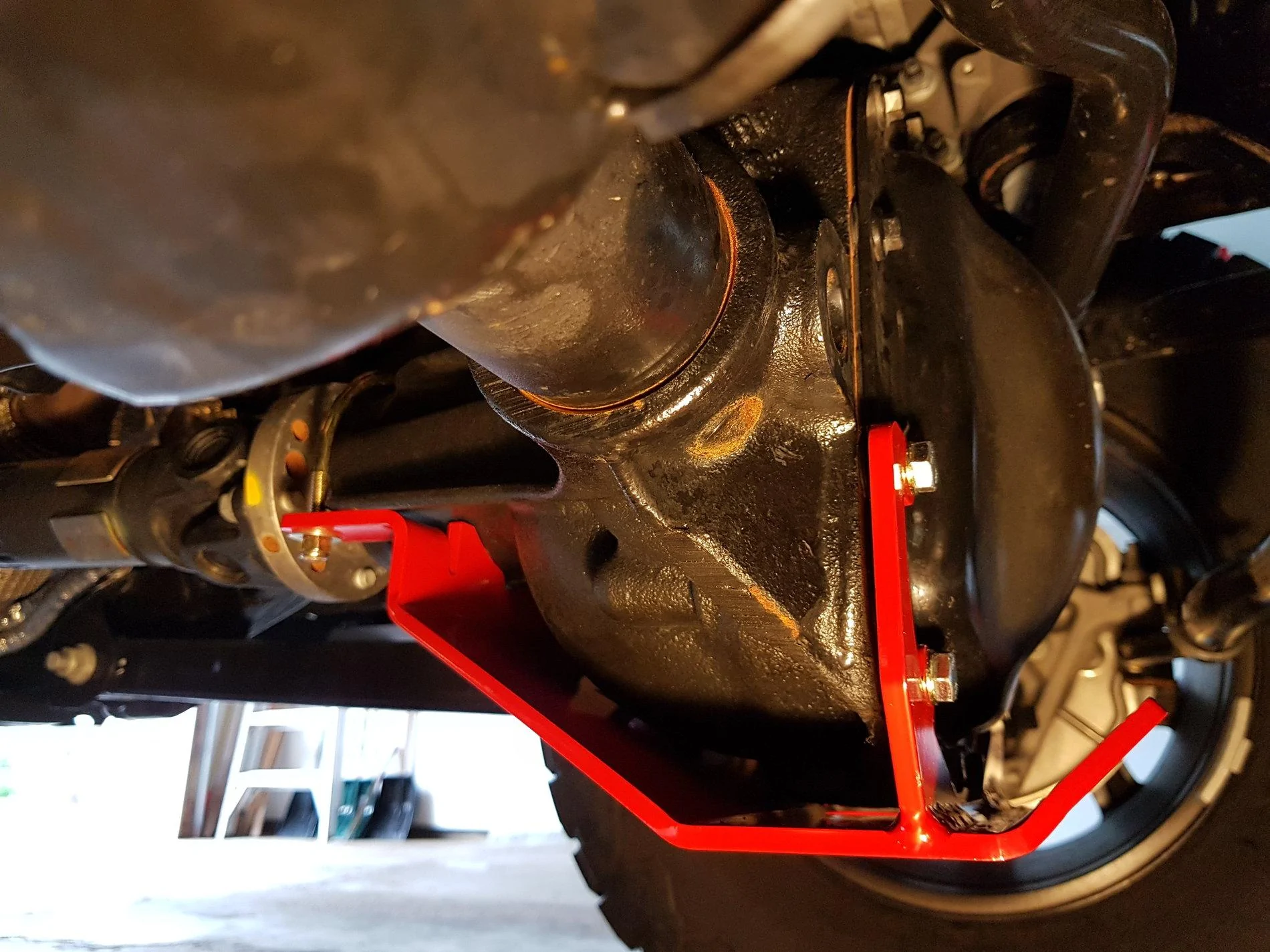 Jeep Wrangler JL Rancho differential glide plate install 20190510_124923