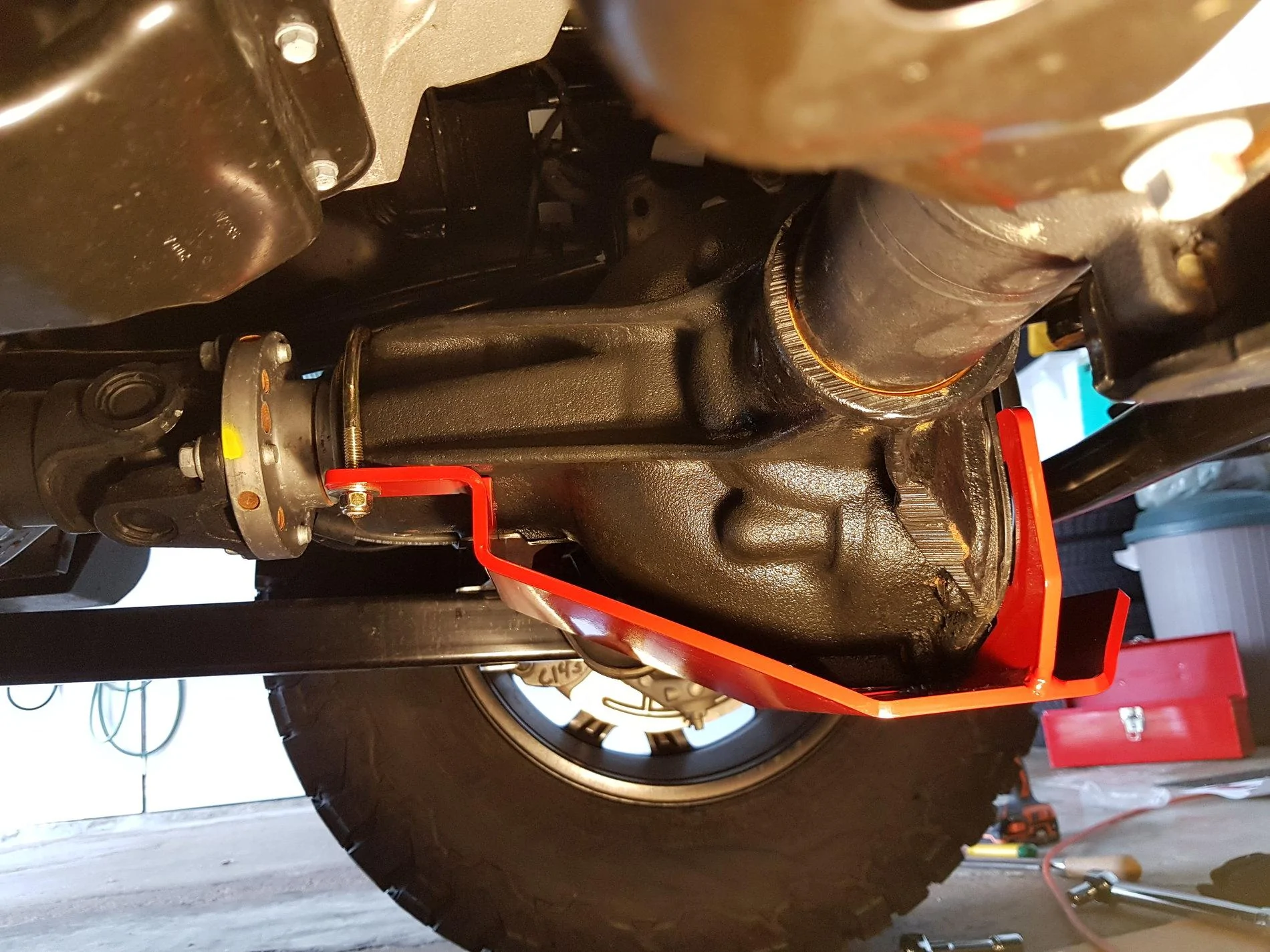 Jeep Wrangler JL Rancho differential glide plate install 20190510_125042