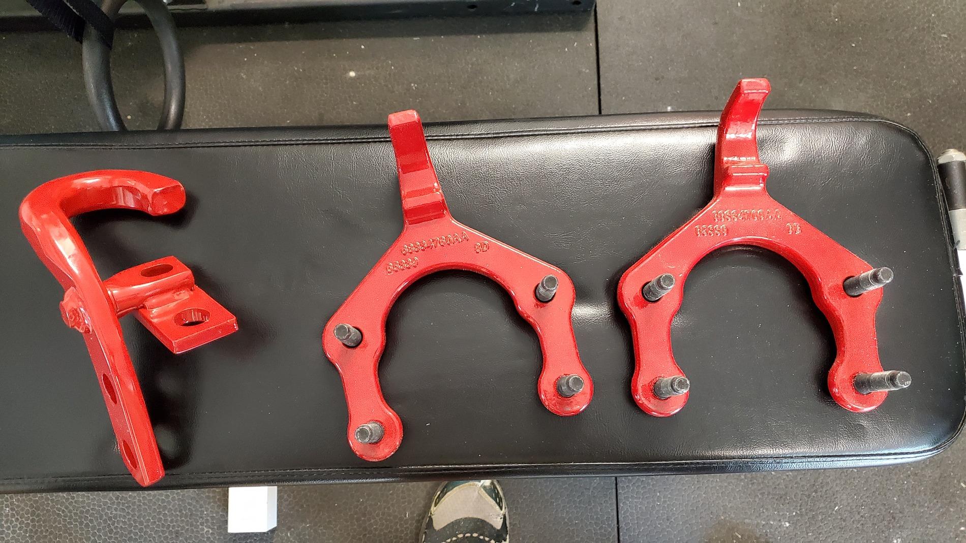 Jeep Wrangler JL 3 Red tow hooks Ez884Oz