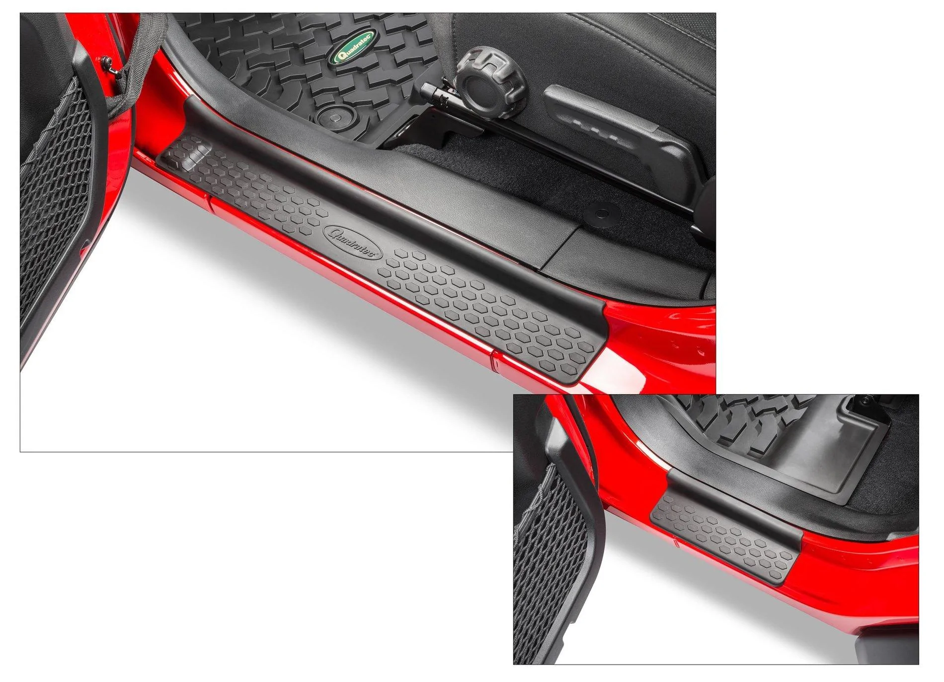 Jeep Wrangler JL Quadratec JL Entry Guards~Superb! Quadratec-Front-%26-Rear-Entry-Guard-Set-JL-Installed-Driver-Side-Inlay_0