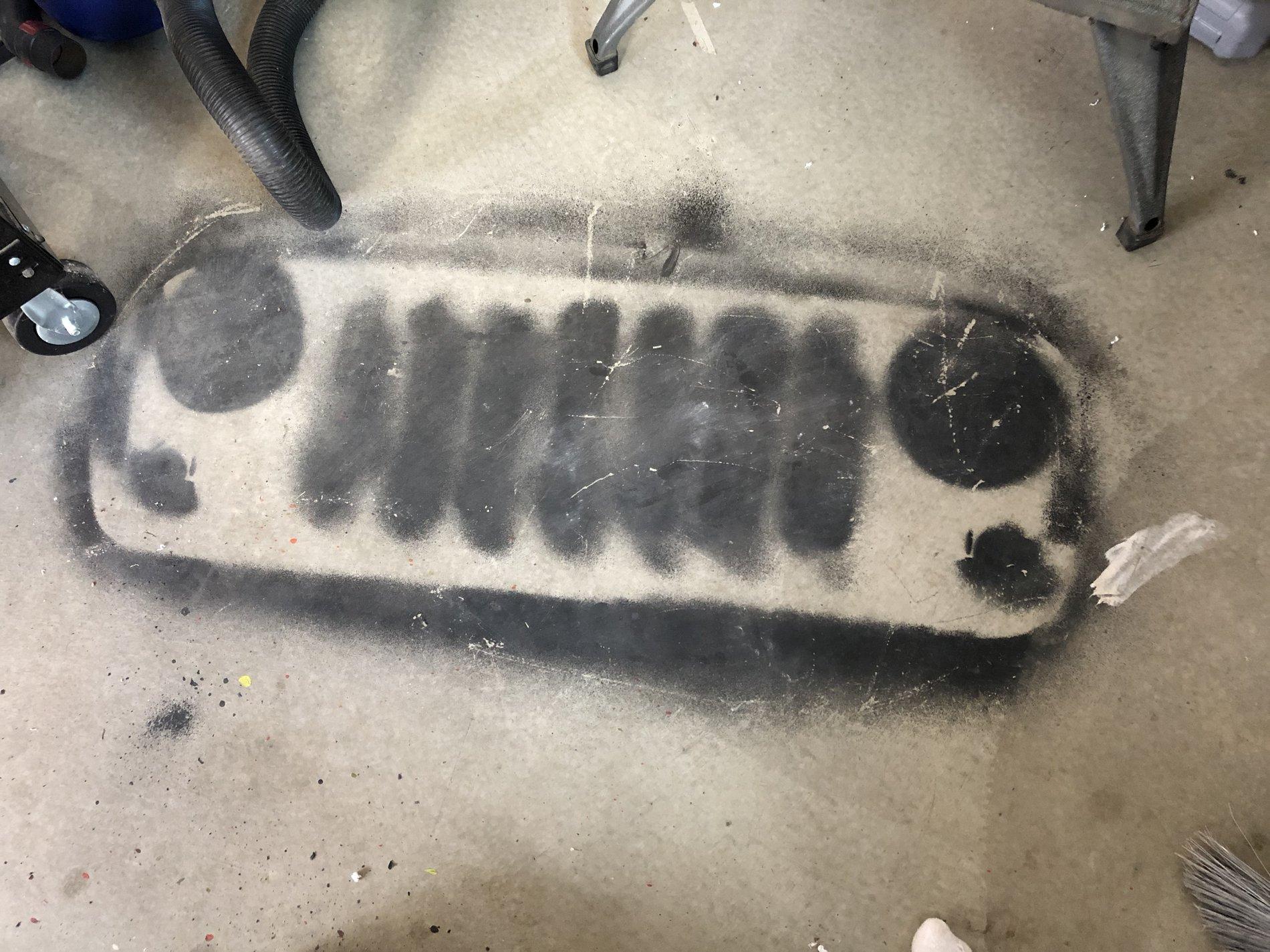 Jeep Wrangler JL Blacking out the grill fullsizeoutput_6b0c