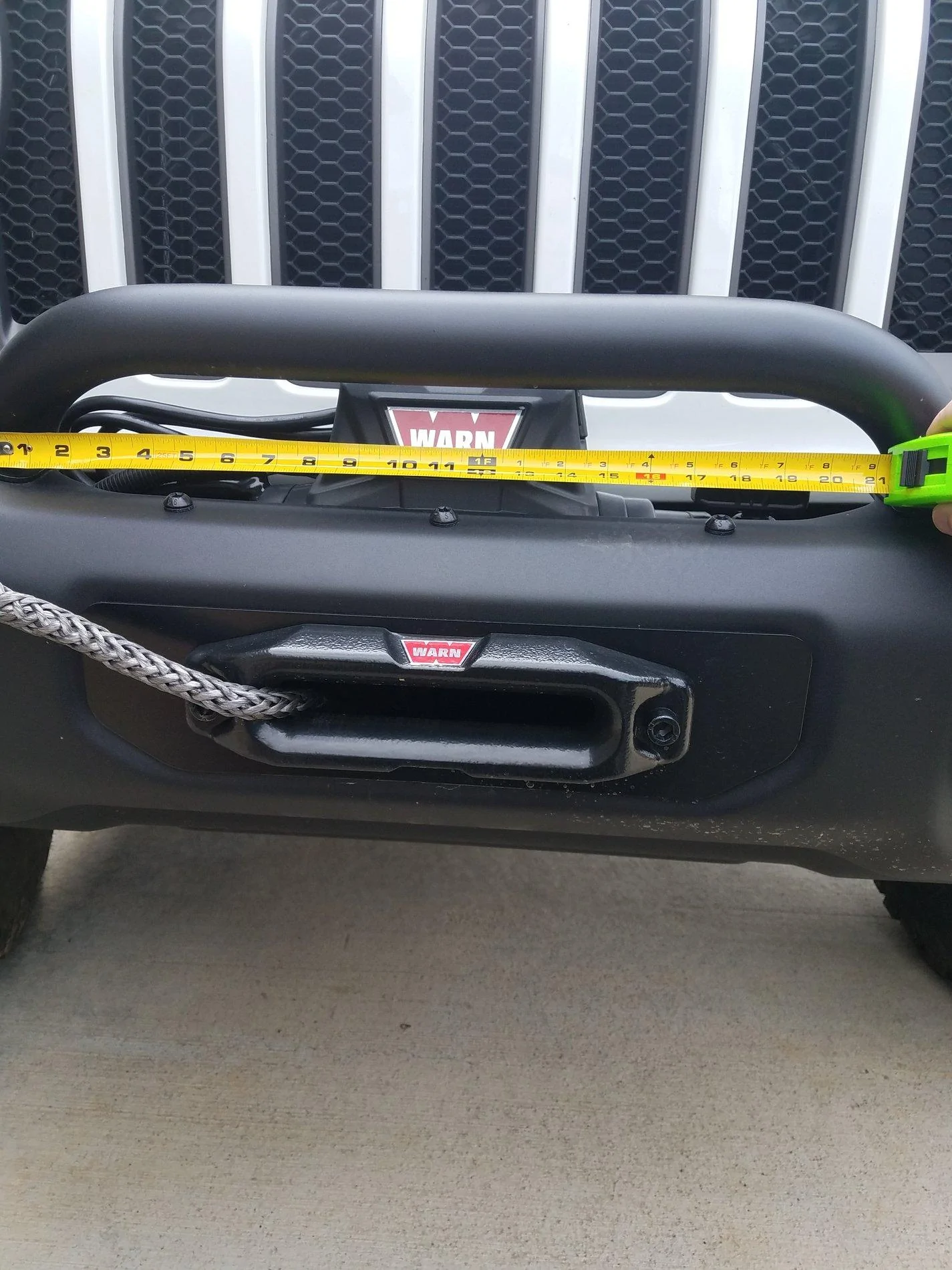 Jeep Wrangler JL ATTENTION THOSE LOOKING TO INSTALL WINCH ON MOPAR STEEL BUMPER 20180308_145914