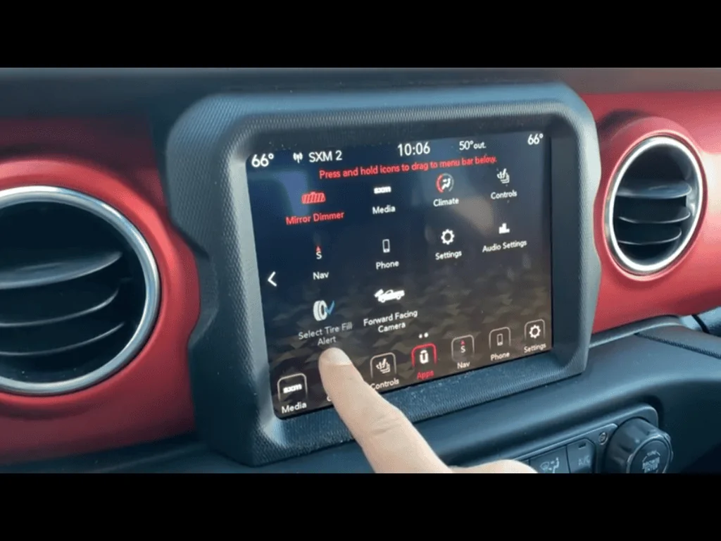Jeep Wrangler JL Select Tire Fill Alert App SelectTireFillAlert
