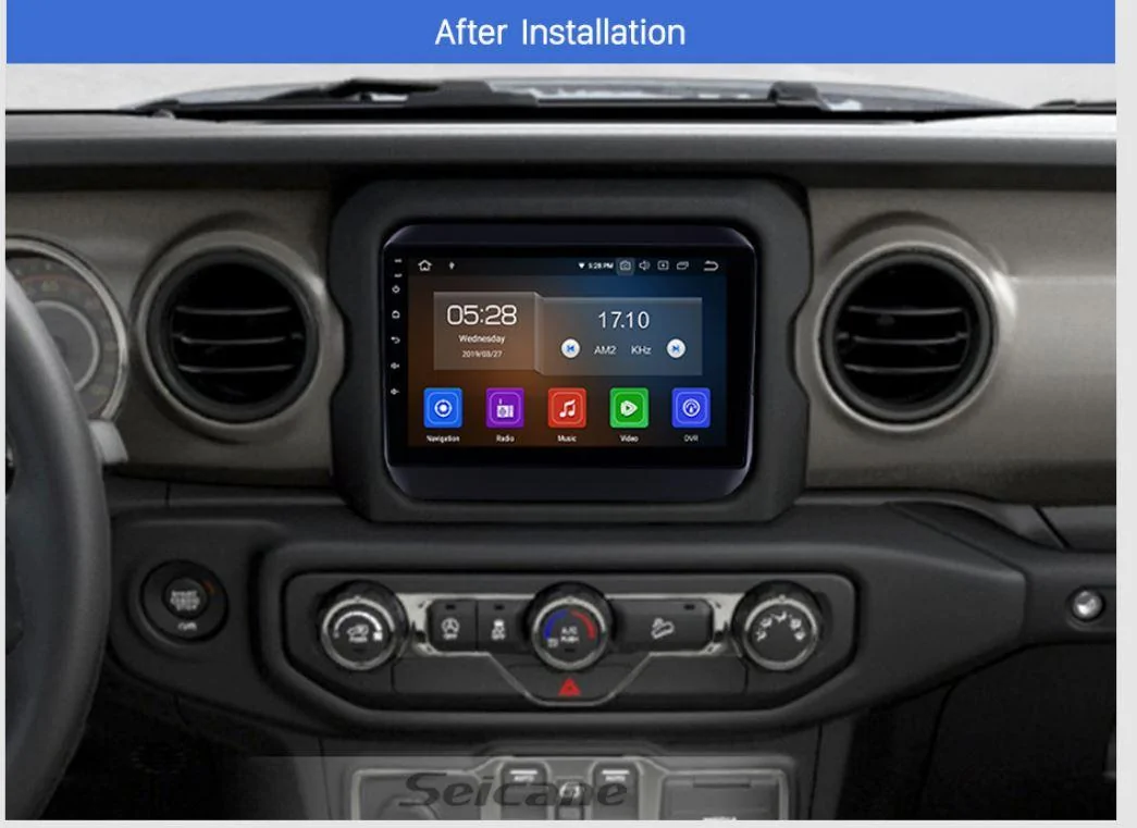 Jeep Wrangler JL Seicane 9” head unit Captur