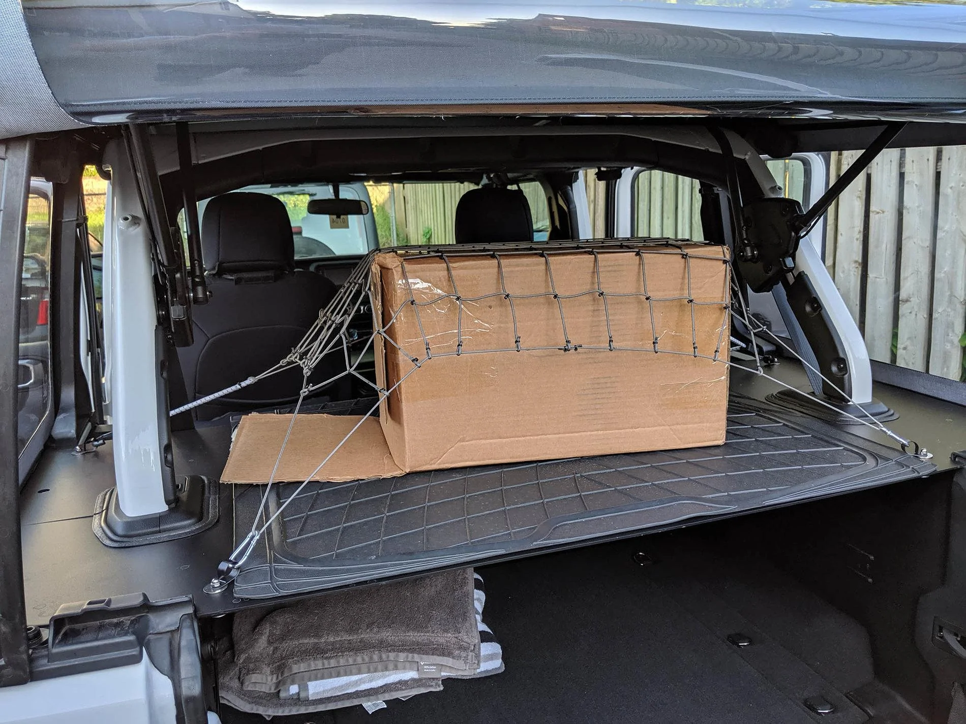 Jeep Wrangler JL Jeep Backbone Security Cover Mods and Tips cargo net 2