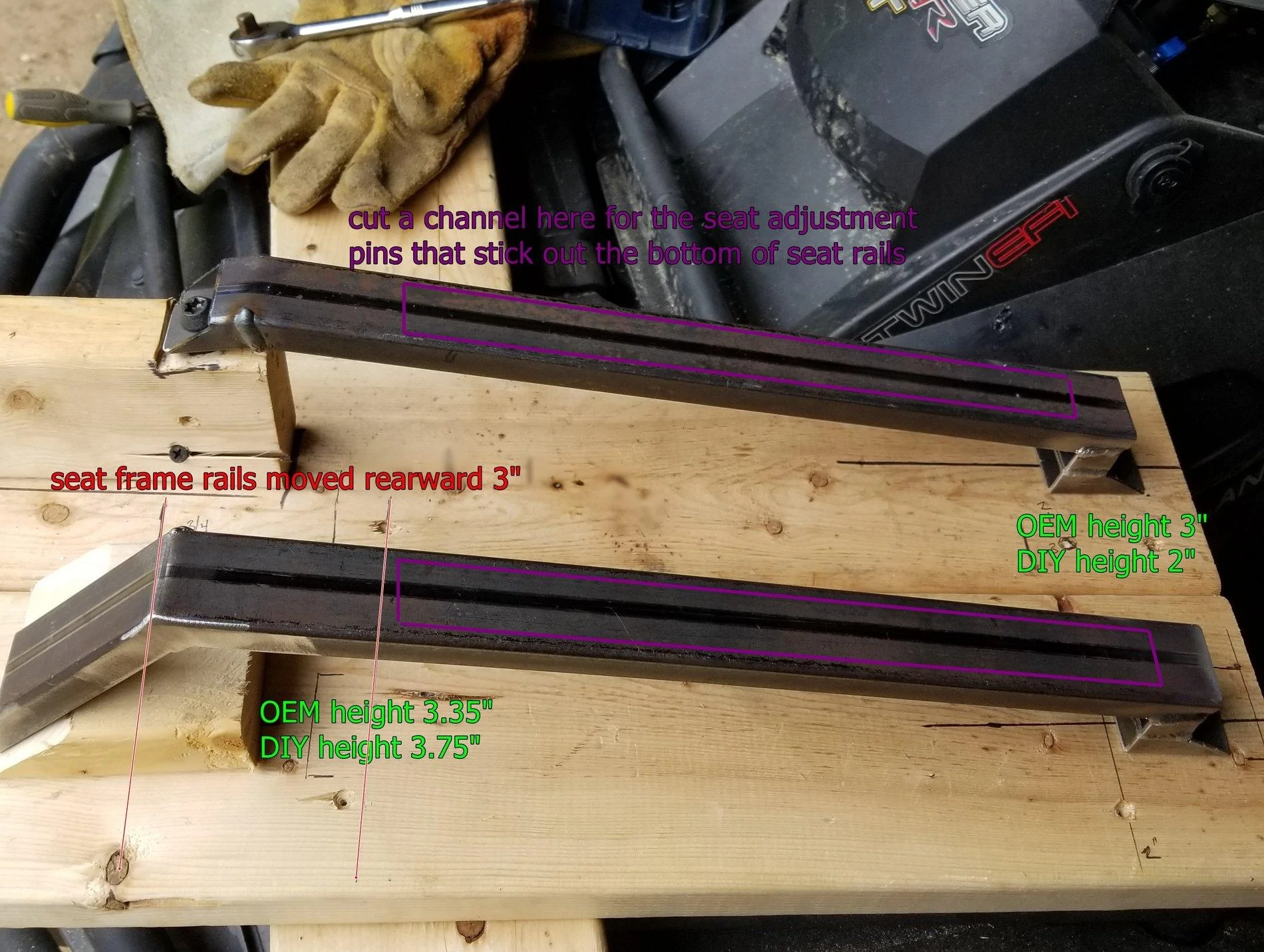Jeep Wrangler JL DIY Seat relocation brackets 20190609_092902