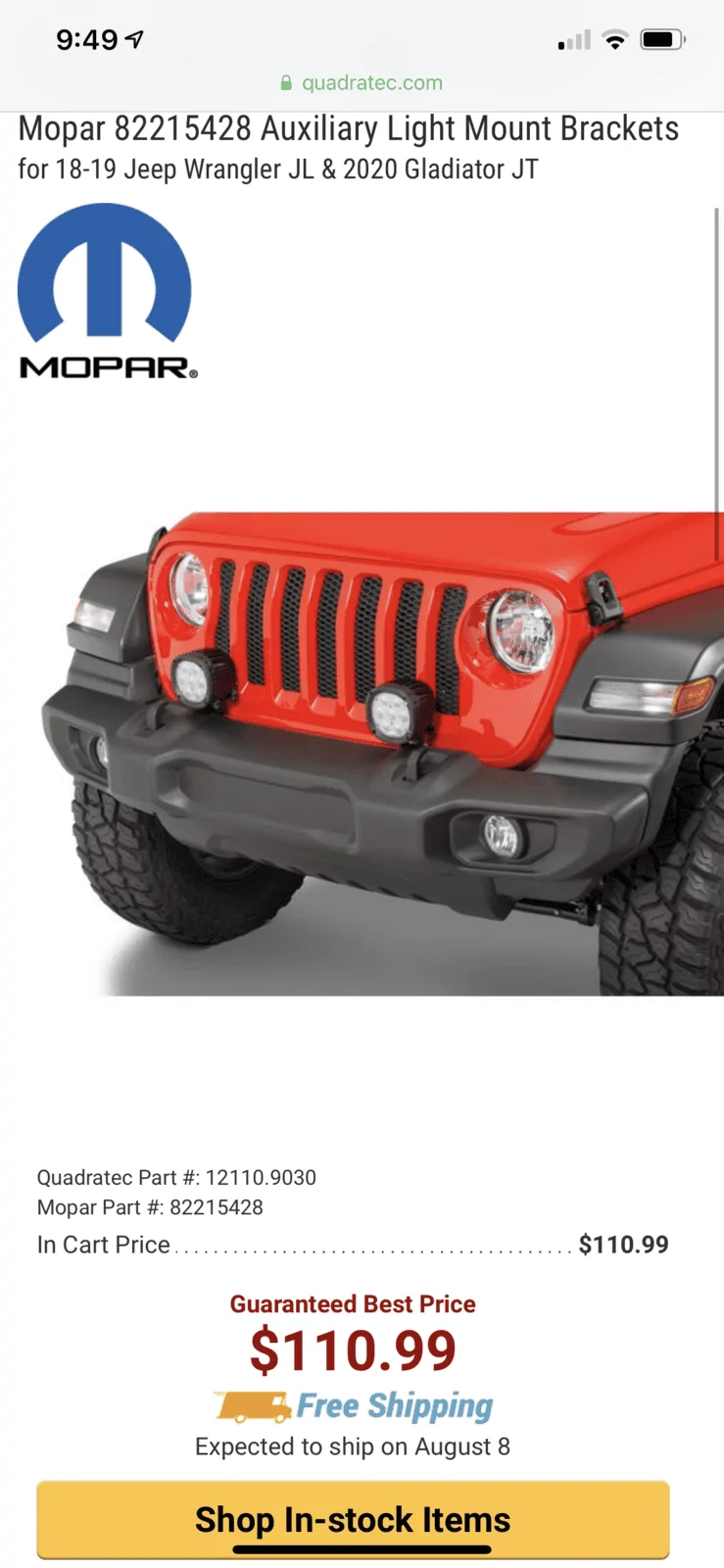 Jeep Wrangler JL Mounting brackets for stock bumper F32A5D15-782E-4287-B20B-B2360C6C636C