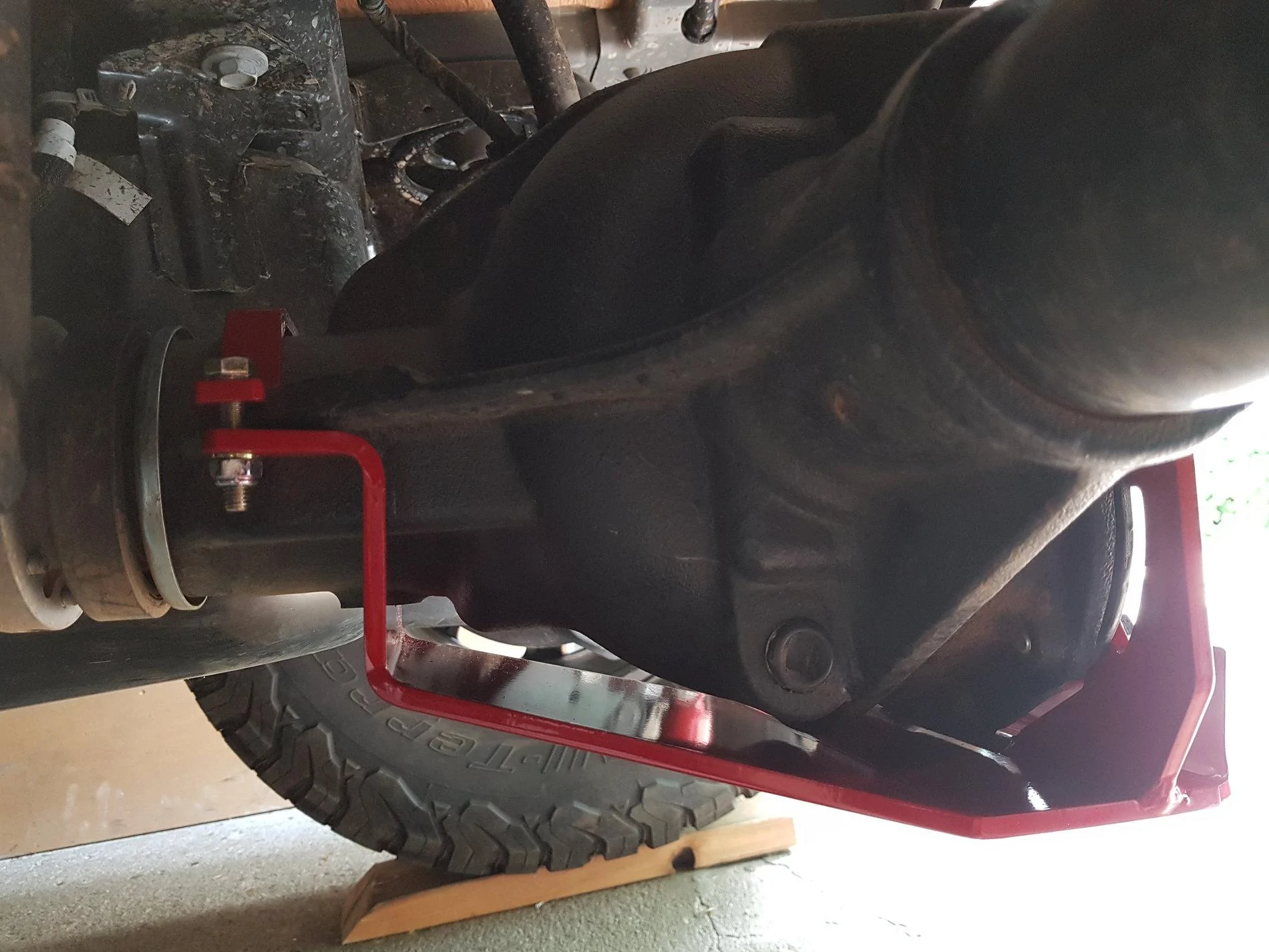 Jeep Wrangler JL Rancho differential glide plate install 20190619_142101